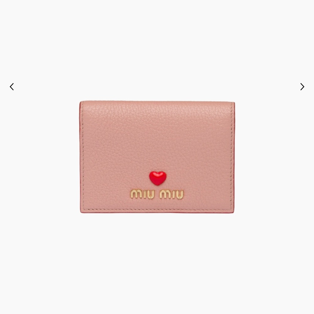 Miu Miu Madras Love Leather card holder